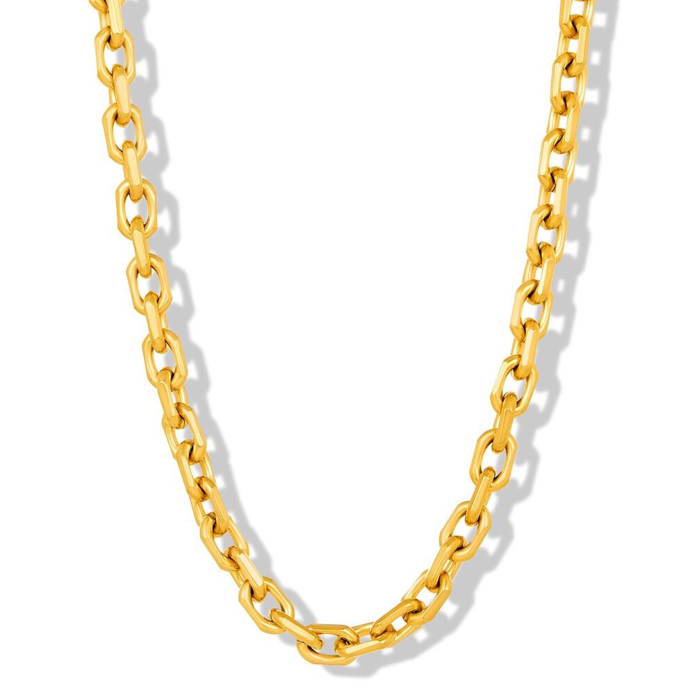 Men's Rectangular Link Chain Necklace Stainless S… - image 1